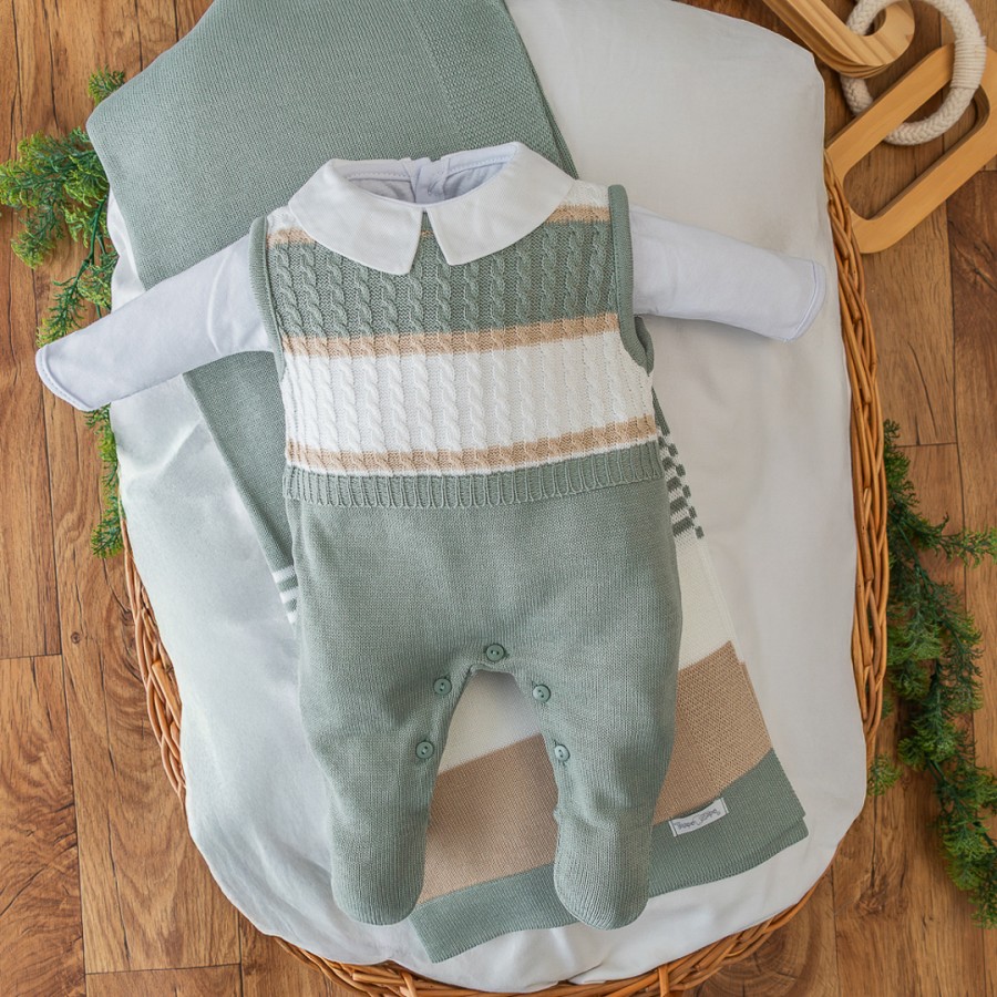  Saída de Maternidade Thommy - Verde e Bege